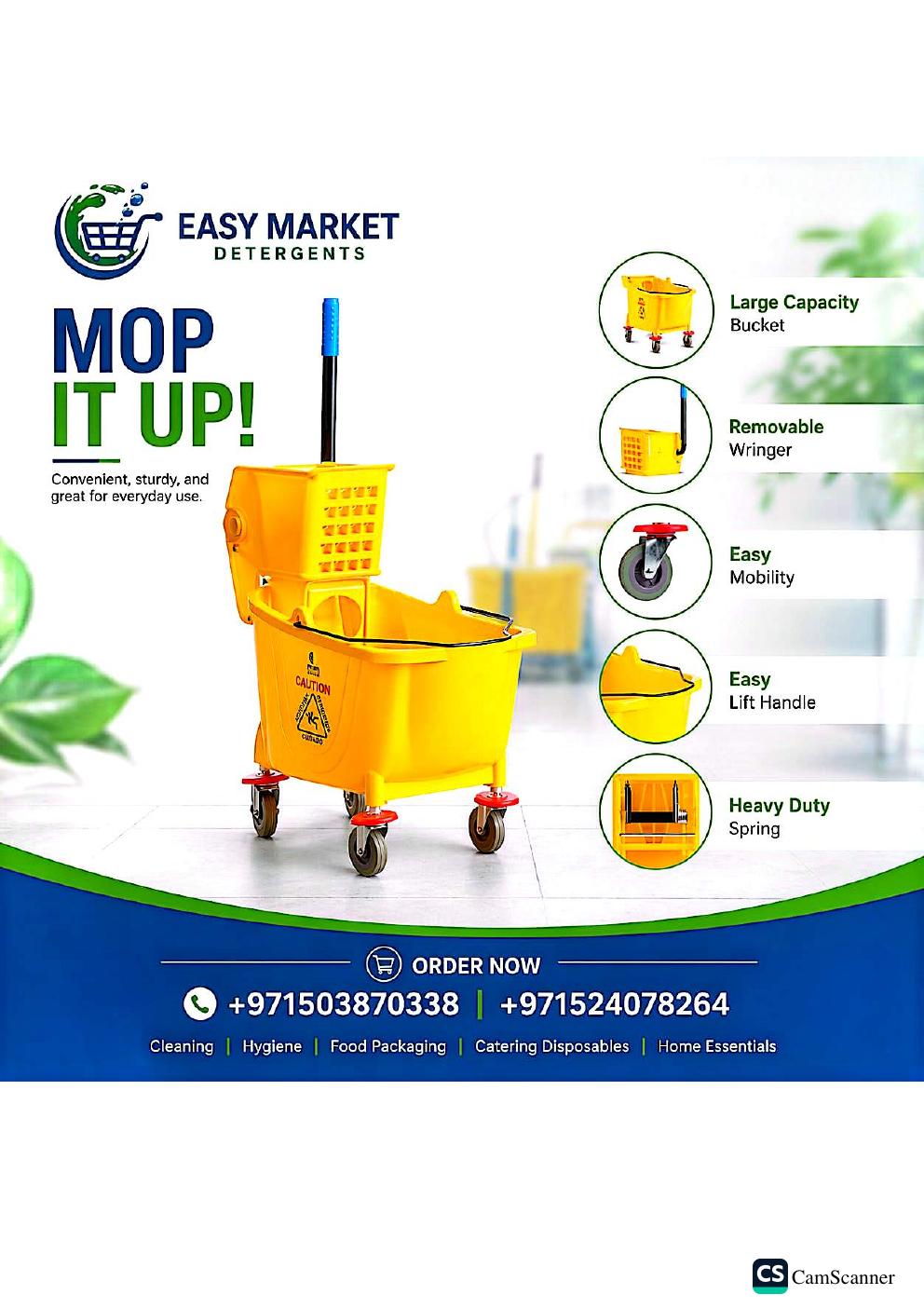 Easy Market cleaning trolley and mopping solution