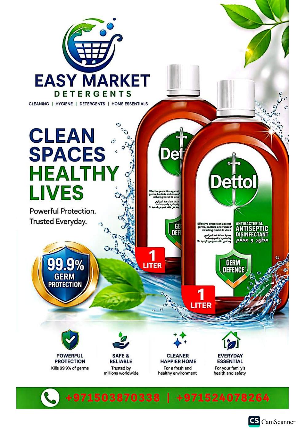 Hygiene and disinfection product presentation
