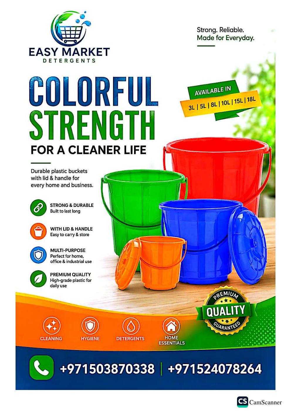 Buckets and containers