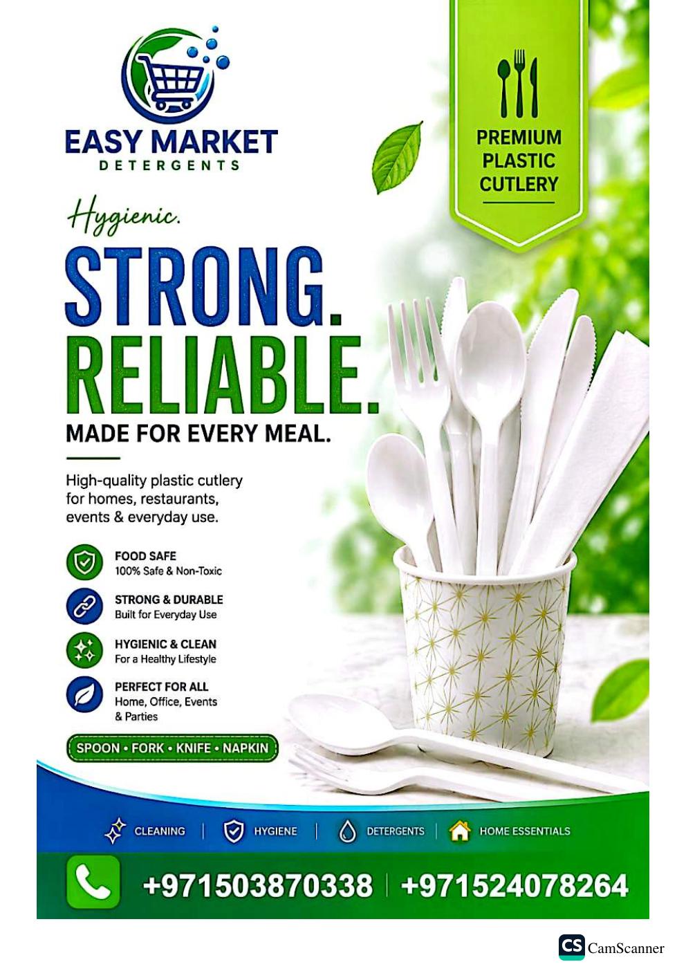 Plastic cutlery